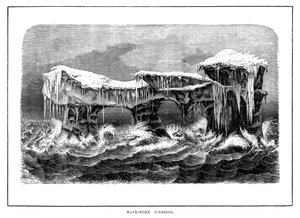 Bølgebårne isbjerge, 1877 af Unbekannt