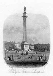 Wellington Column, Liverpool, 1864 af Unbekannt