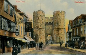 West Gate, Canterbury, slutningen af det 19.-begyndelsen af det 20. århundrede. af Unbekannt