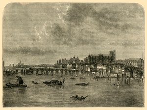 Westminster Bridge, 1881. af Unbekannt