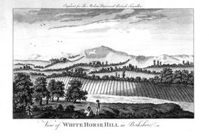 White Horse Hill, Berkshire, slutningen af det 18. århundrede af Unbekannt