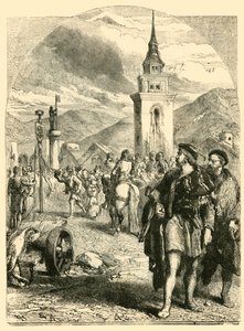 William Tell på markedspladsen i Altdorf, 1890. af Unbekannt