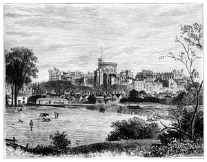 Windsor Castle fra Brocas Meadows, c1888 af Unbekannt