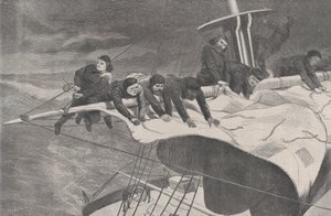 Winter at Sea - Indtagelse af sejl fra kysten Harper