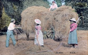 Med Hay, c1900 af Unbekannt