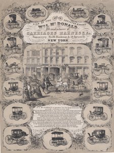 Wm. L. McDonald, Producenter af Carriage Harness & Co. Repository, nr. 26 Beekman & 1..., 1852-86. af Unbekannt