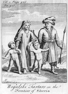 Wokulski-tatarer på Sibiriens grænser, c1740 af Unbekannt