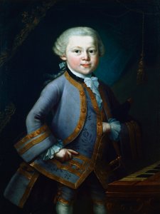 Wolfgang Amadeus Mozart, østrigsk komponist, 1761 af Unbekannt