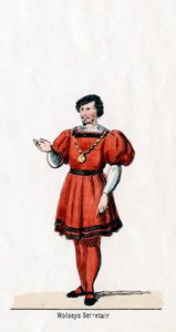 Wolseys sekretær, kostumedesign til Shakespeares skuespil, Henry VIII, 1800-tallet af Unbekannt