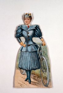 Kvinde i cykelkjole, amerikansk, c1900 af Unbekannt
