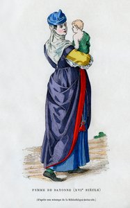 Kvinde fra Bayonne, Frankrig, 1500-tallet 1882-1884 af Unbekannt