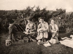 Kvinder nyder en picnic, 20. århundrede af Unbekannt