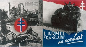 2. Verdenskrig: Gratis fransk propagandaplakat c1942-1944