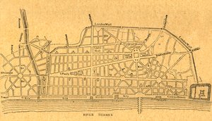 Wrens Plan for Genopbygning af London, 1897. af Unbekannt