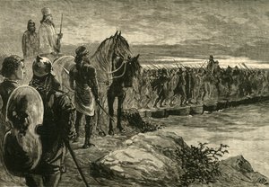 Xerxes krydser Hellespont, 1890. af Unbekannt