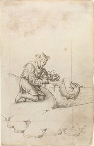 Du binder en delfin ved halen [fol. 17 recto], ca. 15121515. af Unbekannt