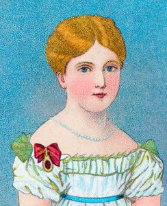 Ung dronning Victoria, derefter prinsesse Alexandrina Victoria af Kent, c1829 c1902 af Unbekannt