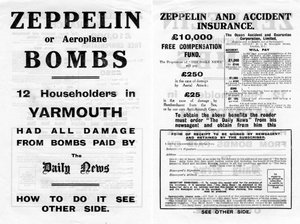 Zeppelin- og ulykkesforsikringsannonce, 1910 af Unbekannt