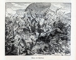 Ziska i kamp, 1882 af Unbekannt