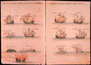 portugal. Flotte unter Cabral 1500 af Unbekannt