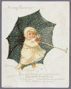En glædelig jul, julekort, 1888 af Unbekannt Unbekannt