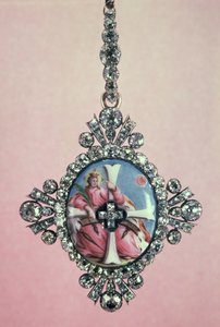 St. Catherine Orden, sølv prydet med brillantslebne diamanter og emalje miniature, 1770-80 af Unbekannt Unbekannt