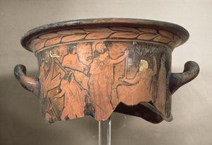 Sortfigur krater, 4. århundrede f.Kr. (fragment) af Unbekannt Unbekannt