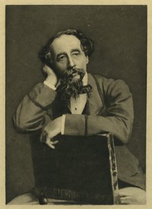 Charles Dickens, portræt efter fotografi af Herbert Watkins (f.1828) (mezzotint) af Unbekannt Unbekannt