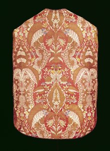 Chasuble, blondemønstret silke, fransk, ca. 1720 af Unbekannt Unbekannt