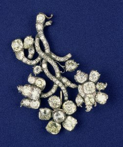 Diamantspray fra de russiske kronjuveler, engang ejet af kejserinde Catherine, ca. 1760