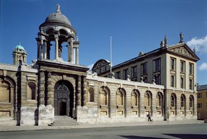 Ydre af den forreste quad på The Queens College, Oxford, bygget 1709-34 af Unbekannt Unbekannt