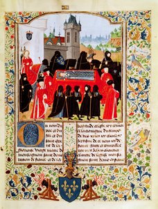 Fr 2691 f.11 Charles VI af Frances begravelse i 1422 med hertugen af Bedford som hovedsørgende og medlemmer af det parisiske parlament af Unbekannt Unbekannt
