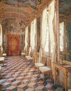 Gallery of Mirrors med fresker af Lorenzo de Ferrari, Palazzo Spinola, Genova, Italien af Unbekannt Unbekannt