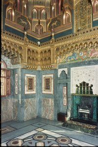 Interiør, Cardiff Castle, Wales, bygget ca. 1875 af Unbekannt Unbekannt