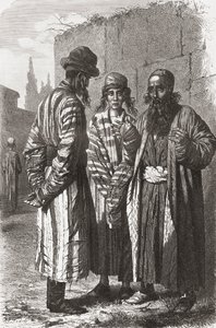 Jøder i Tasjkent, hovedstaden i Usbekistan, illustration fra 