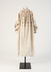 Herre blackwork broderet hør-skjorte, 1600-tallet (hør) af Unbekannt Unbekannt