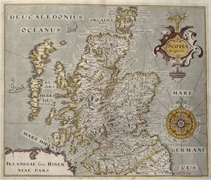 Kort over Kongeriget Skotland, 1600-tallets Scotia Regnum
