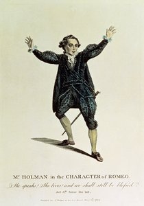 Mr Holman i karakteren af Romeo, pub. 1784 af Unbekannt Unbekannt