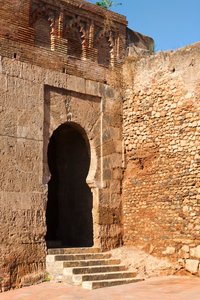 Niebla, Huelva-provinsen, Andalusien, det sydlige Spanien. Puerta del Buey, eller Oksens Port, en af indgangene gennem murene ind til byen. af Unbekannt Unbekannt