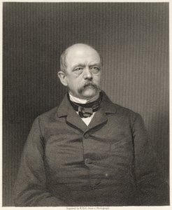 Portræt af Otto von Bismarck (1815-98) indgraveret af William Holl (1807-71) fra et fotografi, pub. af William Mackenzie af Unbekannt Unbekannt