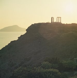 Ruinerne af Poseidons tempel af Unbekannt Unbekannt
