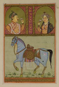 Shah Jahan (1592-1666) og Muntaz Mahal, hans kone (d.1629), Mughal af Unbekannt Unbekannt