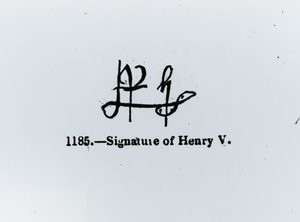 Signatur af Henrik V (1387-1422) af Unbekannt Unbekannt