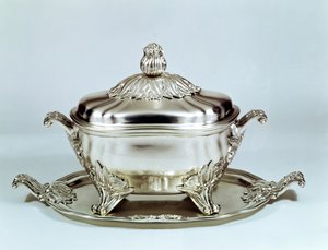Suppeterrinestativ, Dresden, barok, af Friedrich Reinhard Schrodel, ca. 1750