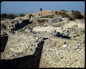 Hissarlik-højen, stedet for den antikke by Troja, 3000-1100 f.Kr. af Unbekannt Unbekannt