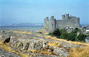 Udsigt over Harlech Castle, Gwynedd, North Wales af Unbekannt Unbekannt