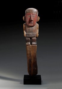 En figurtusch af Chimu-træ, ca. 1100-1400 af Unbekannt