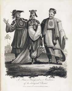 En prins, en prinsesse og en mandarin af de oprindelige kinesere af Unbekannt
