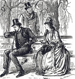 Ein Paar, das Handlesen übt