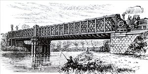 En gitterbjælkebro af Unbekannt